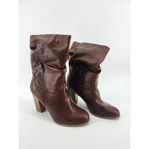 Style & Co Women's‎ Brown Slouch Heeled Ankle Boots Booties Size 9.5M